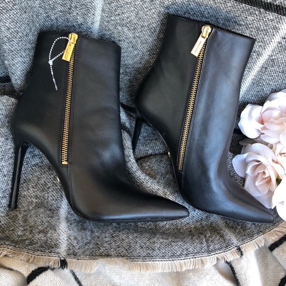 Michael Kors Boots heels pumps black leather 6.5us